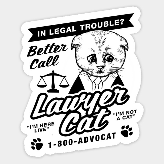 Lawyer Cat Magnet by dumbshirts