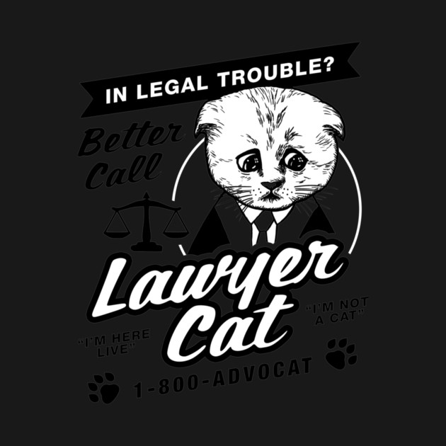 Lawyer Cat by dumbshirts