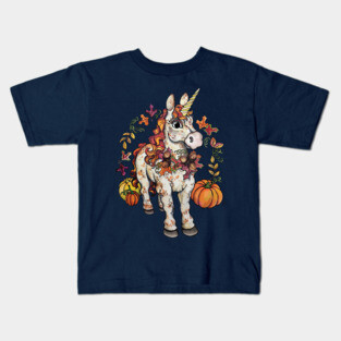 Pumpkin Spice Unicorn Kids T-Shirt