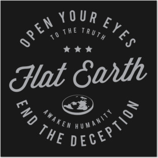 Flat Earth Awaken Humanity 3 Posters and Art