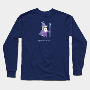 8-bit Open Source Sorcerer - Programming Long Sleeve T-Shirt