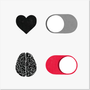 Heart Off – Brain On switch Posters and Art