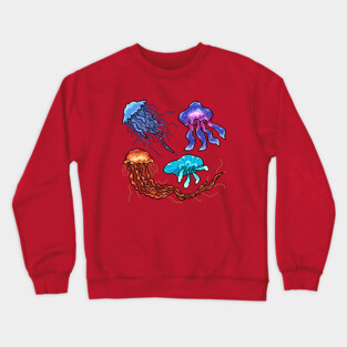 Pixel Jelly Fish Crewneck Sweatshirt