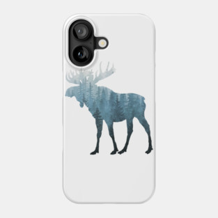 Misty Forest Moose Phone Case