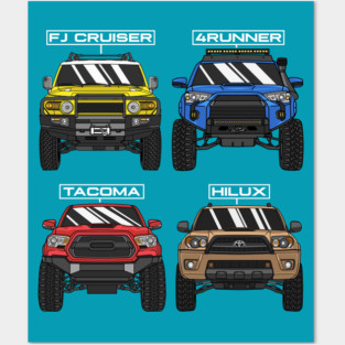 Toyota 4x4 Off-Road Trucks Posters and Art