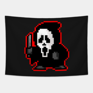 Pixel Ghostface Tapestry