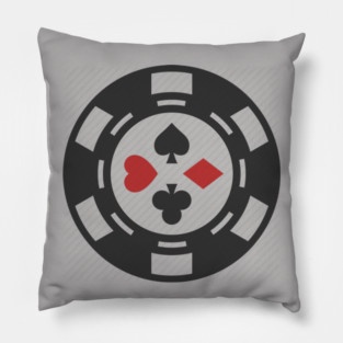 Four Suit Poker Chip Pillow