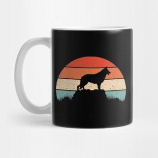 German Shepherd Retro Sunset Mug