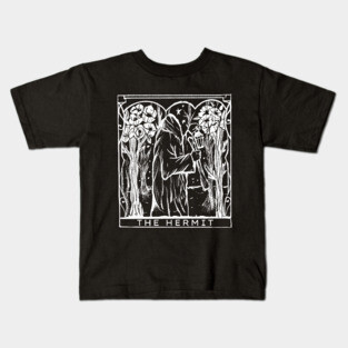 The Hermit, Tarot, Astrology, Pagan, Witchy, Goth Kids T-Shirt