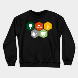 Catan board games resources Crewneck Sweatshirt