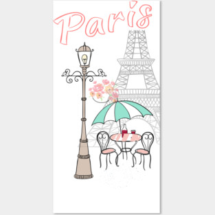 French Cafe Posters and Art