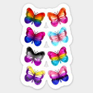 LGBTQ+ Pride Butterflies Sticker