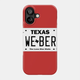 Weber Grill Texas Vanity license plate Phone Case