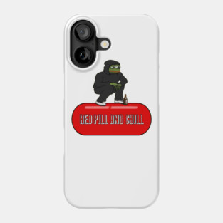 Squatting Pepe Red Pill and Chill Phone Case