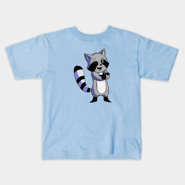 CUTE RACCOON Kids T-Shirt by droidmonkey
