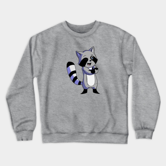 CUTE RACCOON Crewneck Sweatshirt by droidmonkey