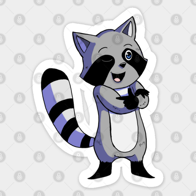 CUTE RACCOON Sticker by droidmonkey