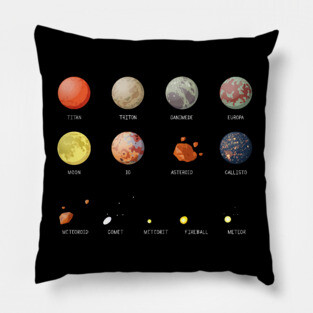 Outer space element exploration Pillow