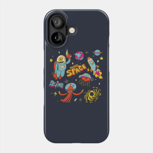 Outer space hand drawn Phone Case