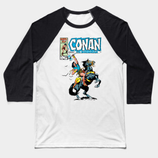 Conan The barbarian Cover Baseball T-Shirt