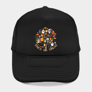 Retro Trick Or Treat Halloween Collage Hat