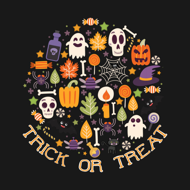 Retro Trick Or Treat Halloween Collage by LittleBunnySunshine