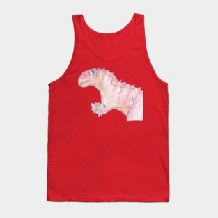The T-Rex and the Fuzzy Bunny Tank Top