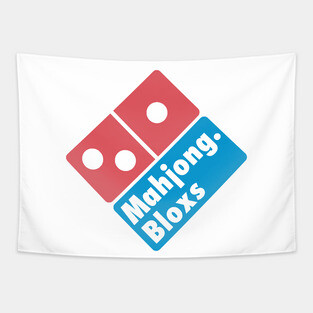 Mahjong Pizaa Domino Tapestry