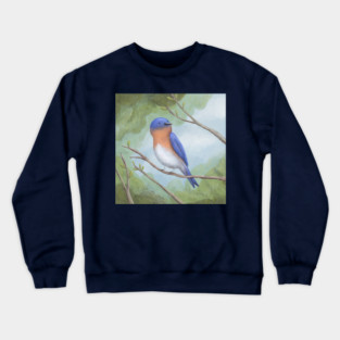Bluebird on Branch Crewneck Sweatshirt