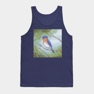 Bluebird on Branch Tank Top