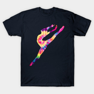 Tie Dye Dancer Gymnast Silhouette Tee T-Shirt