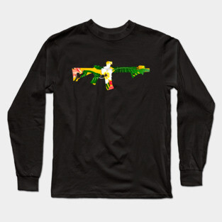 Hawaiian Hibiscus AR15 Long Sleeve T-Shirt