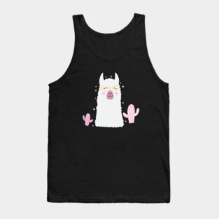 Funny Cute Llama Tank Top
