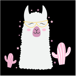 Funny Cute Llama Posters and Art