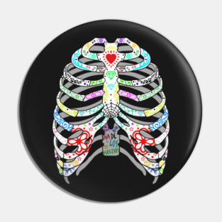 Day of the Dead Ribcage Pin