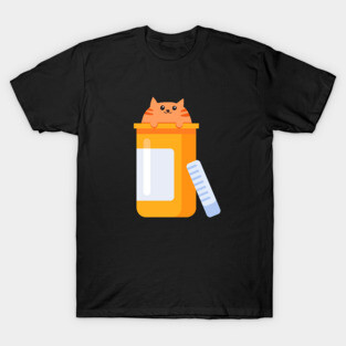 Antidepressant Cat Pill Bottle Mental Health Matters T-Shirt