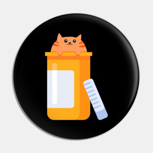 Antidepressant Cat Pill Bottle Mental Health Matters Pin
