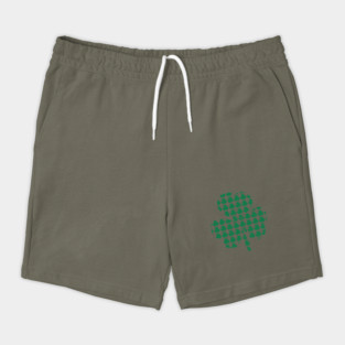 Pocket Size Green Shamrocks Pattern Shorts