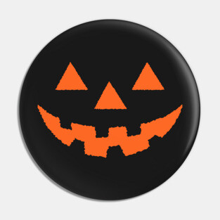 Jack O' Lantern Pumpkin Face ORANGE Halloween Costume TShirt Pin