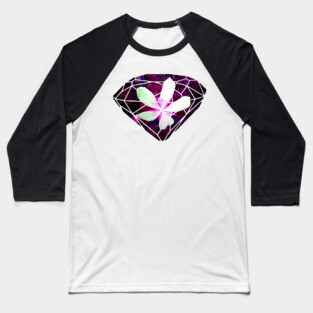 Floral Crystal Baseball T-Shirt
