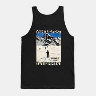 Swiss Skiing Poster Tank Top