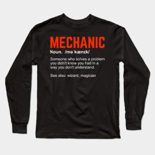 Car Diesel Mechanic Definition Gift Long Sleeve T-Shirt