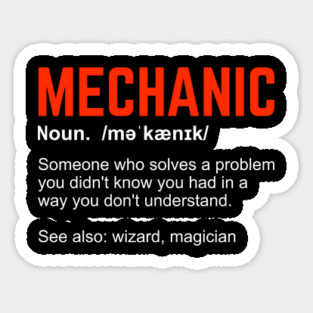 Car Diesel Mechanic Definition Gift Sticker