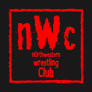 NWC NWC Northwestern Wrestling Club RED SQUARE T-Shirt