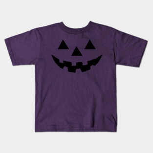 Jack O' Lantern Pumpkin Face BLACK Halloween Costume T-Shirt Kids T-Shirt