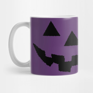 Jack O' Lantern Pumpkin Face BLACK Halloween Costume T-Shirt Mug