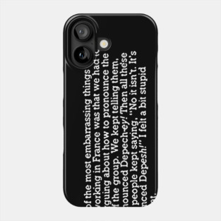 Dave Gahan / Depeche Mode Magazine Interview Quote Phone Case