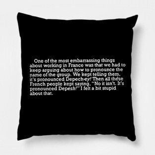 Dave Gahan / Depeche Mode Magazine Interview Quote Pillow