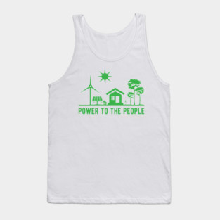 Power to the People renewable energy Tank Top