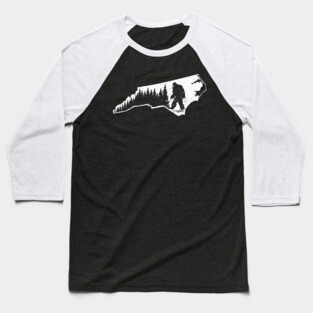 North Carolina Bigfoot Baseball T-Shirt